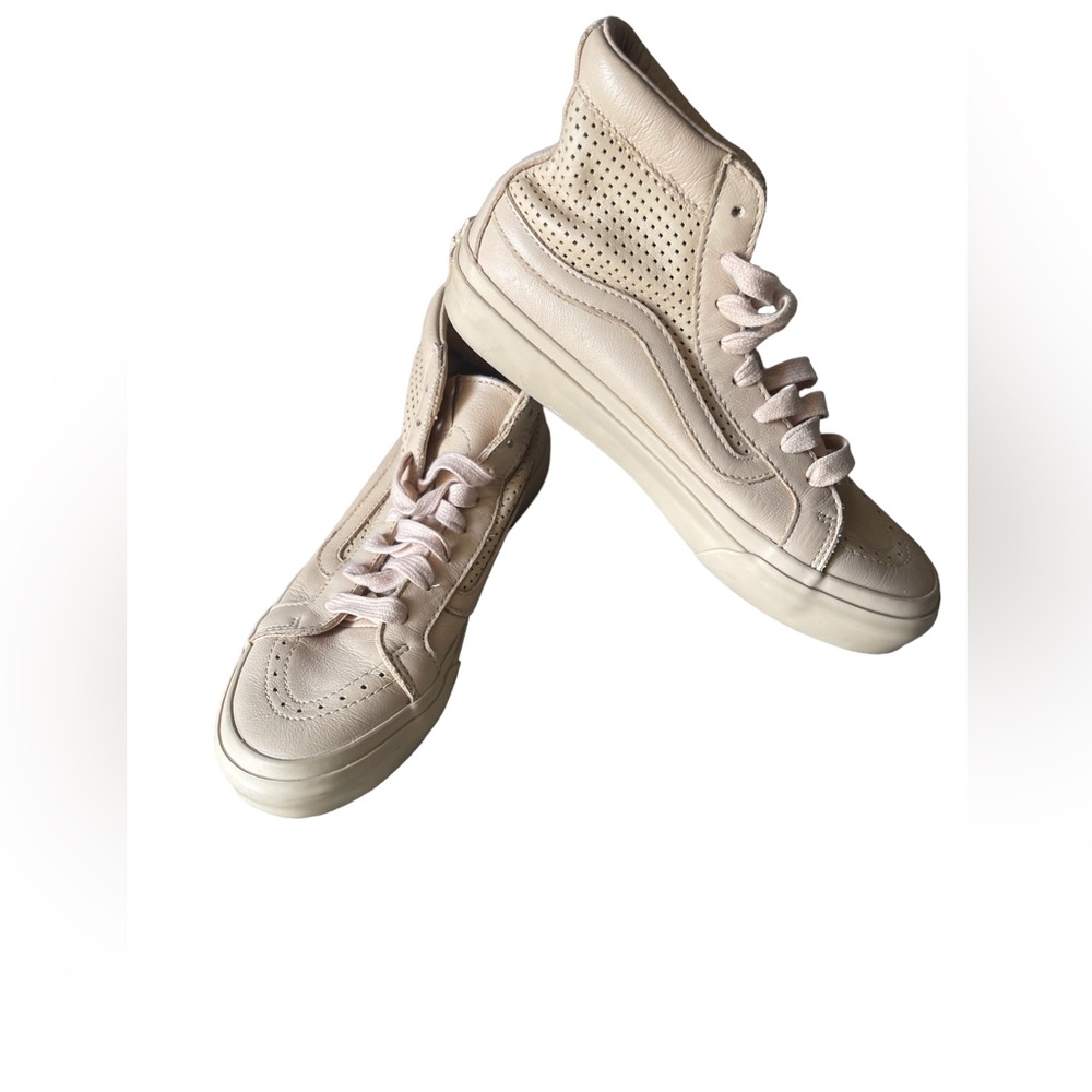 Vans Sk8-Hi Tapered Perforated Leather in Peach Blush Women's Size 6 - Picture 4 of 7